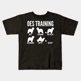 OES Training Old English Sheepdog Tricks Kids T-Shirt